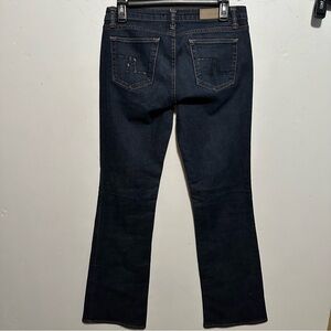 Zara Woman Mid Rise Flare Jeans Dark Wash